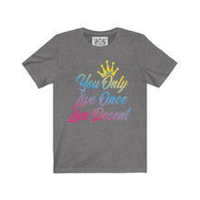 Load image into Gallery viewer, Unisex Jersey Short Sleeve YOLO gradient print