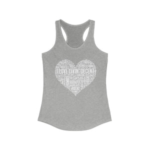 Women's Love Livin' Tank w/ white print