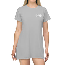 Load image into Gallery viewer, Ladies Dress Light Grey w/ white print