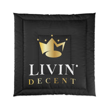 Load image into Gallery viewer, Comforter Black w/ Circle Crown print