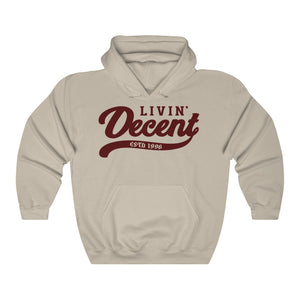 Unisex Hoodie Burgundy Print