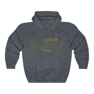 Unisex Hoodie Gold Outline Print