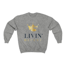 Load image into Gallery viewer, Unisex Crewneck Sweatshirt Circle Crown Black/Gold print