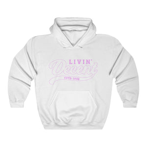 Unisex Hoodie Pink Outline Print