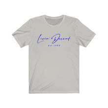 Load image into Gallery viewer, Unisex Jersey Short Sleeve Tee LD signature Royal Print