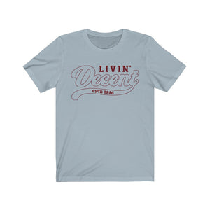 Unisex Jersey Short Sleeve Maroon Outline Print