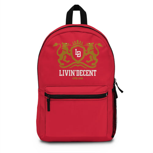 Backpack Red w/ Regal print