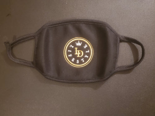 LD Lifestyle Mask Gold/White embroidery