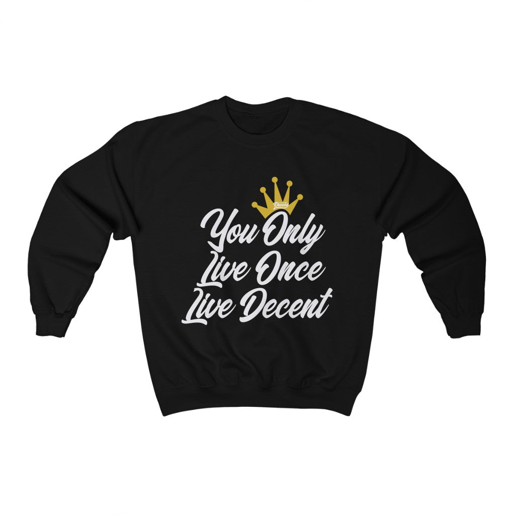 Unisex Crewneck Sweatshirt YOLO w/White Print