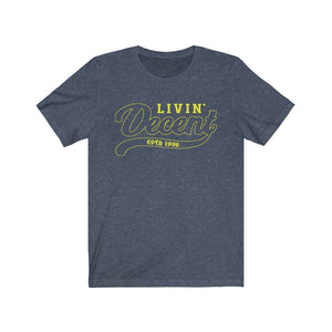 Unisex Jersey Short Sleeve Tee Yellow Outline Print