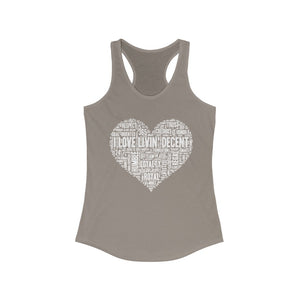 Women's Love Livin' Tank w/ white print