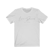 Load image into Gallery viewer, Unisex Jersey Short Sleeve Tee LD signature Grey Print