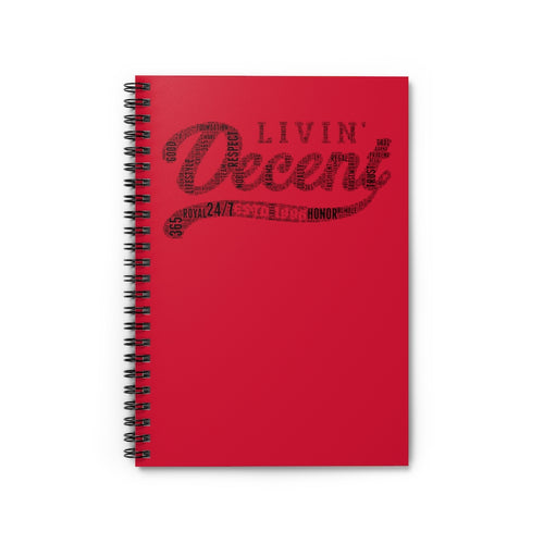 Spiral Notebook Red/Black - Ruled Line