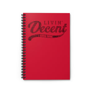 Spiral Notebook Red/Black - Ruled Line