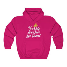 Load image into Gallery viewer, Unisex Hoodie Yolo w/white Print