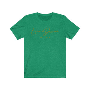Unisex Jersey Short Sleeve Tee LD signature Gold Print
