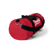 Load image into Gallery viewer, Duffel Bag Red w/ White Print