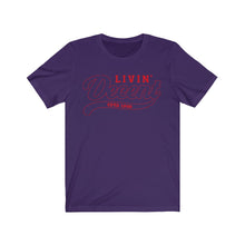 Load image into Gallery viewer, Unisex Jersey Short Sleeve Red Outline Print