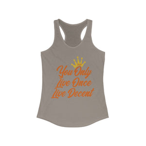 Women's YOLO Tank w/ orange print