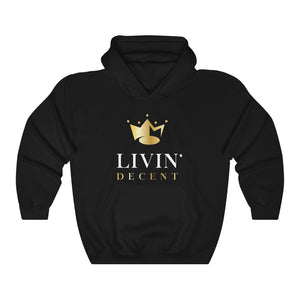 Unisex Hoodie Circle Crown White/Gold print