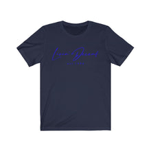 Load image into Gallery viewer, Unisex Jersey Short Sleeve Tee LD signature Royal Print