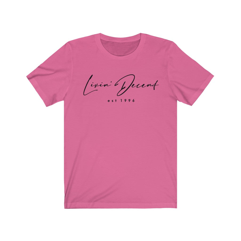 Unisex Jersey Short Sleeve Tee LD signature Black Print