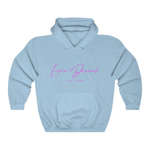 Unisex Hoodie LD signature Hot Pink Print