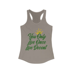 Women's YOLO Tank w/ green print