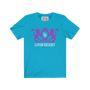 Unisex Jersey Short Sleeve Regal hot pink/white