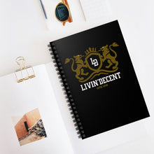 Load image into Gallery viewer, Spiral Notebook Black Regal w/Gold-White - Ruled Line
