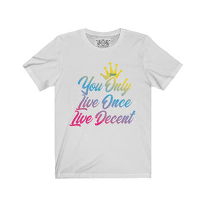 Unisex Jersey Short Sleeve YOLO gradient print