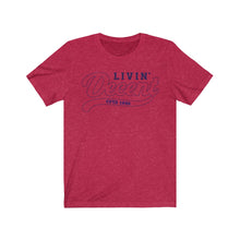 Load image into Gallery viewer, Unisex Jersey Short Sleeve Navy Outline Print