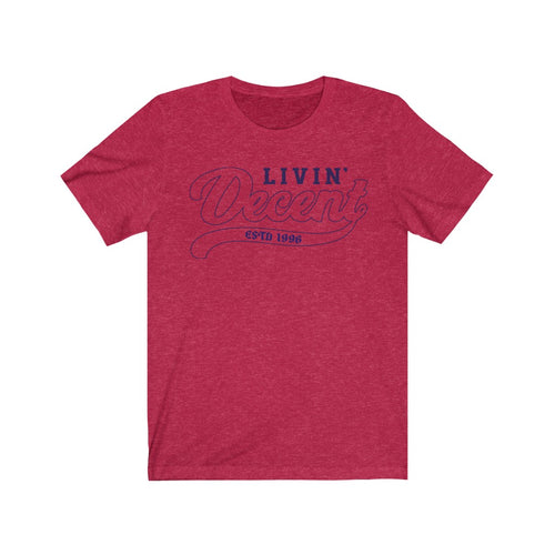 Unisex Jersey Short Sleeve Navy Outline Print