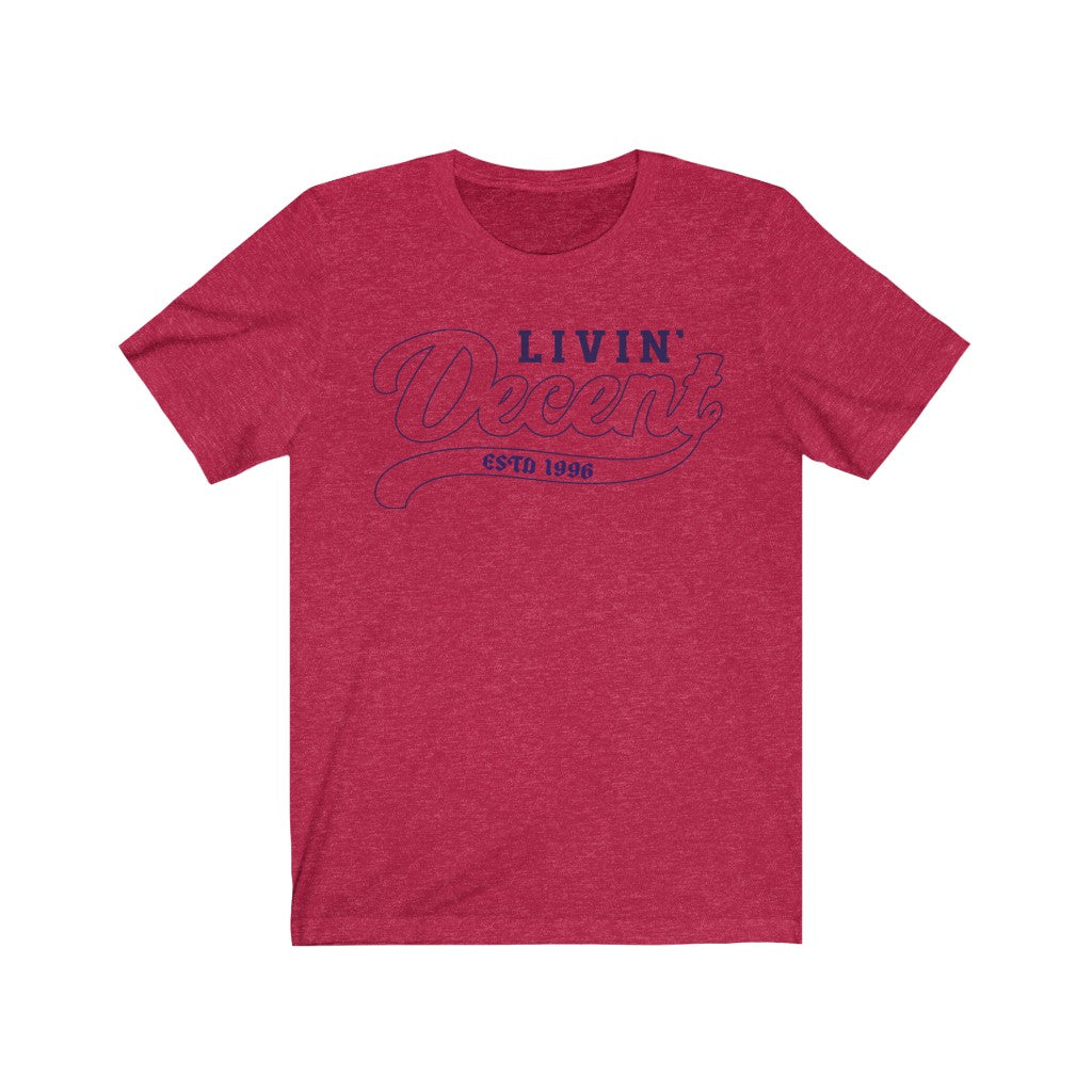 Unisex Jersey Short Sleeve Navy Outline Print