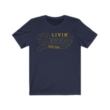 Load image into Gallery viewer, Unisex Jersey Short Sleeve Gold Outline Print