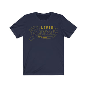 Unisex Jersey Short Sleeve Gold Outline Print