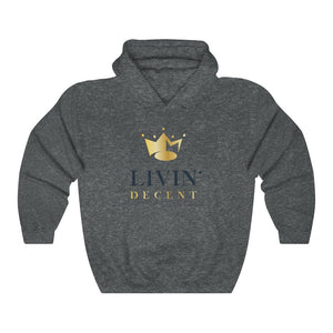 Unisex Hoodie Circle Crown Black/Gold print