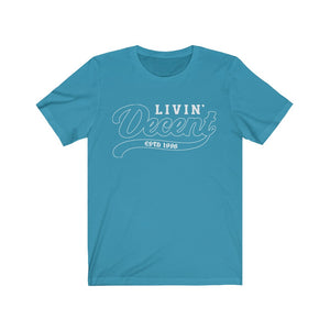 Unisex Jersey Short Sleeve Tee White Outline Print