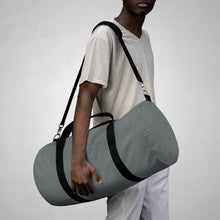 Load image into Gallery viewer, Duffel Bag Grey w/ White Print