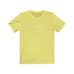 Unisex Jersey Short Sleeve Tee LD signature White Print