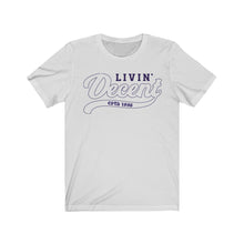 Load image into Gallery viewer, Unisex Jersey Short Sleeve Navy Outline Print