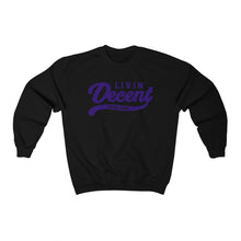 Load image into Gallery viewer, Unisex Crewneck Sweatshirt w/Purple Print