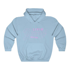 Unisex Hoodie Pink Outline Print