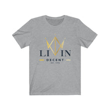 Load image into Gallery viewer, Unisex Jersey Short Sleeve Tee V-Crown Black/Gold print