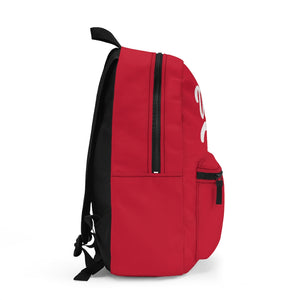 Backpack Red w/ White print