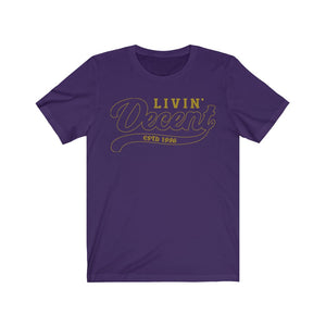 Unisex Jersey Short Sleeve Gold Outline Print