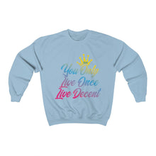 Load image into Gallery viewer, Unisex Crewneck Sweatshirt YOLO w/Gradient Print