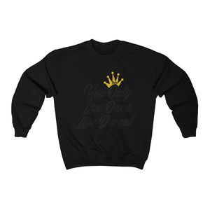 Unisex Crewneck Sweatshirt YOLO w/Black Print