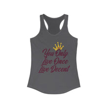 Load image into Gallery viewer, Women&#39;s YOLO Tank w/ burgundy print