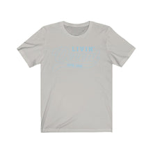 Load image into Gallery viewer, Unisex Jersey Short Sleeve Light Blue Outline Print